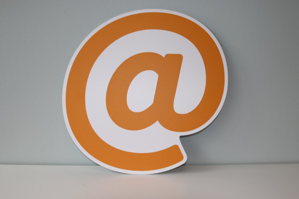 Orange @ symbol