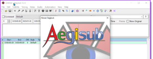 Aegisub loading screen